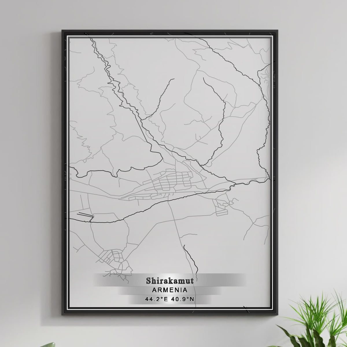 ROAD MAP OF SHIRAKAMUT, ARMENIA BY MAPBAKES