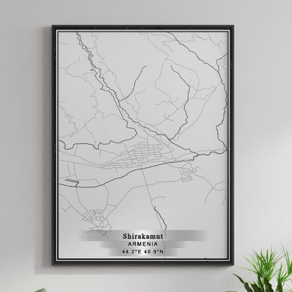 ROAD MAP OF SHIRAKAMUT, ARMENIA BY MAPBAKES