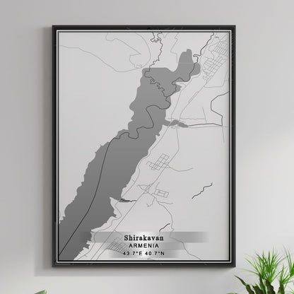 ROAD MAP OF SHIRAKAVAN, ARMENIA BY MAPBAKES