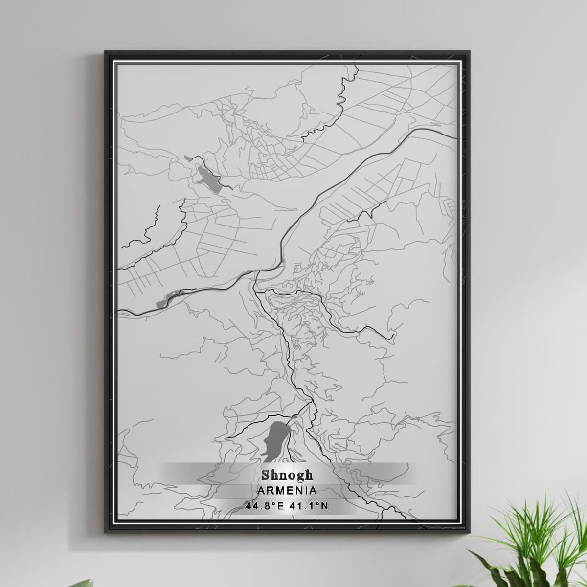 ROAD MAP OF SHNOGH, ARMENIA BY MAPBAKES