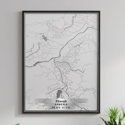 ROAD MAP OF SHNOGH, ARMENIA BY MAPBAKES