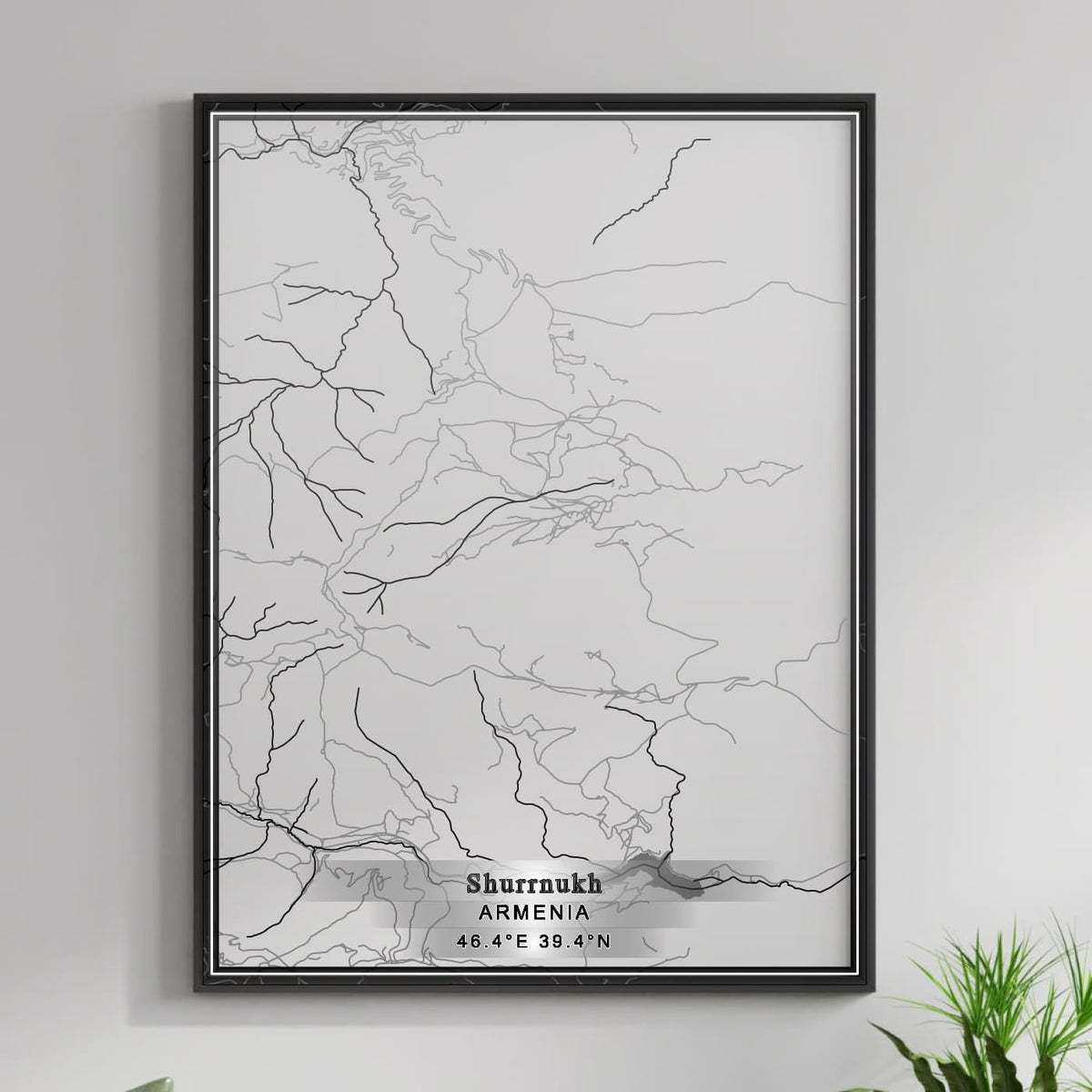 ROAD MAP OF SHURRNUKH, ARMENIA BY MAPBAKES
