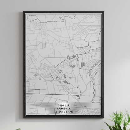 ROAD MAP OF SIPANIK, ARMENIA BY MAPBAKES