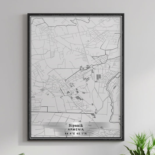ROAD MAP OF SIPANIK, ARMENIA BY MAPBAKES
