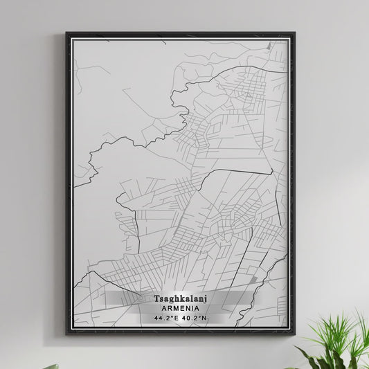 ROAD MAP OF TSAGHKALANJ, ARMENIA BY MAPBAKES