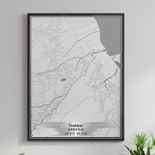 ROAD MAP OF TSAKKAR, ARMENIA BY MAPBAKES