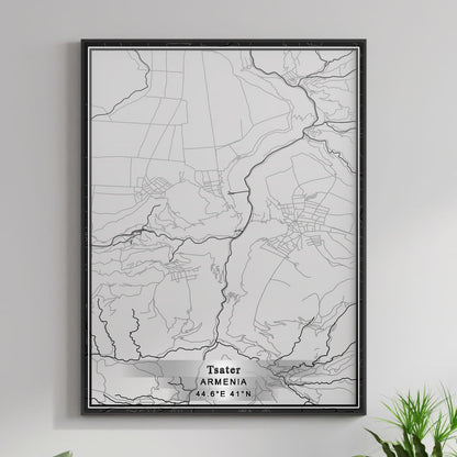 ROAD MAP OF TSATER, ARMENIA BY MAPBAKES