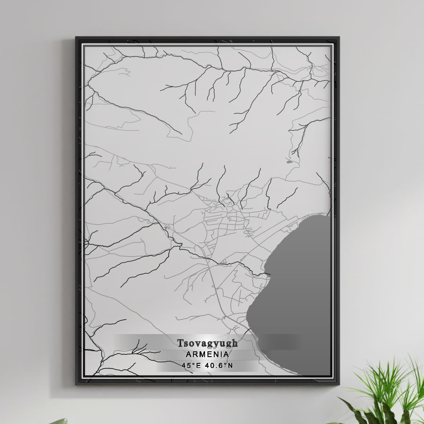 ROAD MAP OF TSOVAGYUGH, ARMENIA BY MAPBAKES