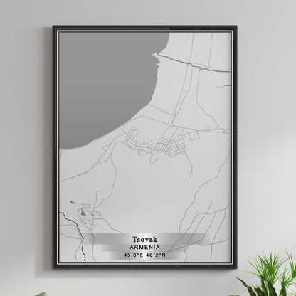 ROAD MAP OF TSOVAK, ARMENIA BY MAPBAKES