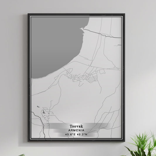 ROAD MAP OF TSOVAK, ARMENIA BY MAPBAKES