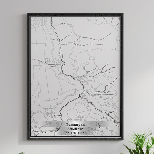 ROAD MAP OF TUMANYAN, ARMENIA BY MAPBAKES