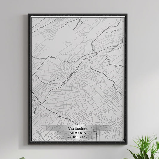 ROAD MAP OF VARDASHEN, ARMENIA BY MAPBAKES