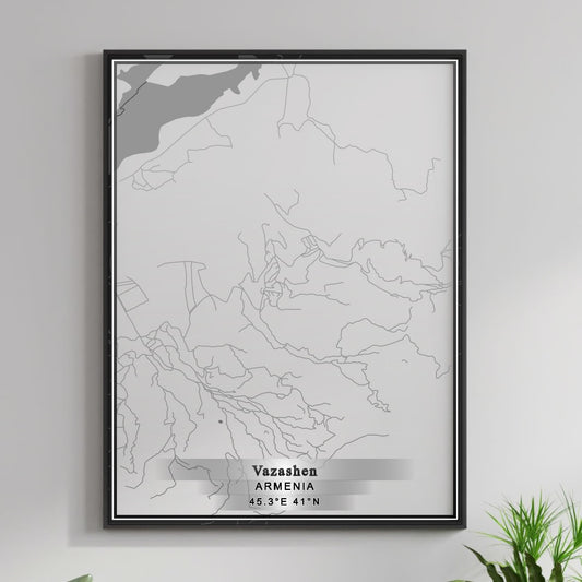 ROAD MAP OF VAZASHEN, ARMENIA BY MAPBAKES