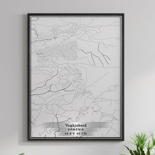 ROAD MAP OF VOGHJABERD, ARMENIA BY MAPBAKES