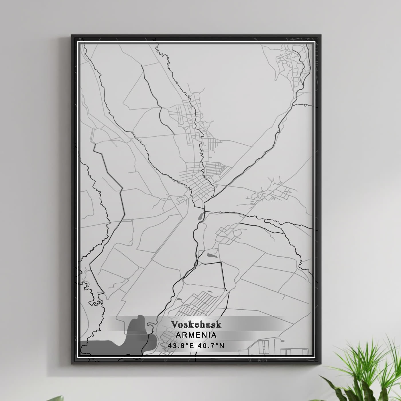 ROAD MAP OF VOSKEHASK, ARMENIA BY MAPBAKES