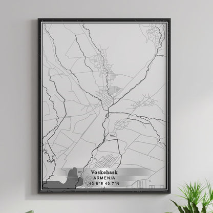 ROAD MAP OF VOSKEHASK, ARMENIA BY MAPBAKES