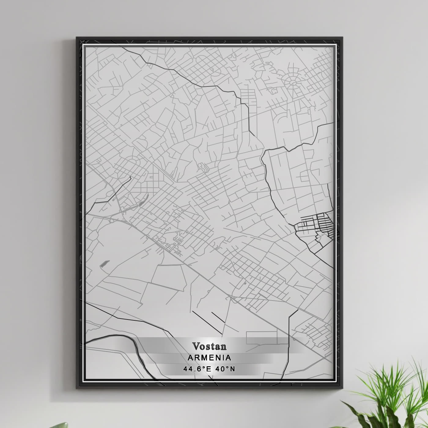 ROAD MAP OF VOSTAN, ARMENIA BY MAPBAKES