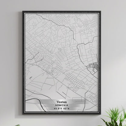 ROAD MAP OF VOSTAN, ARMENIA BY MAPBAKES