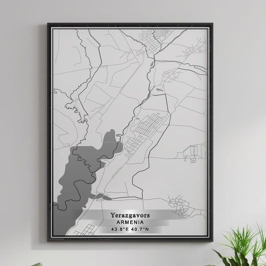 ROAD MAP OF YERAZGAVORS, ARMENIA BY MAPBAKES