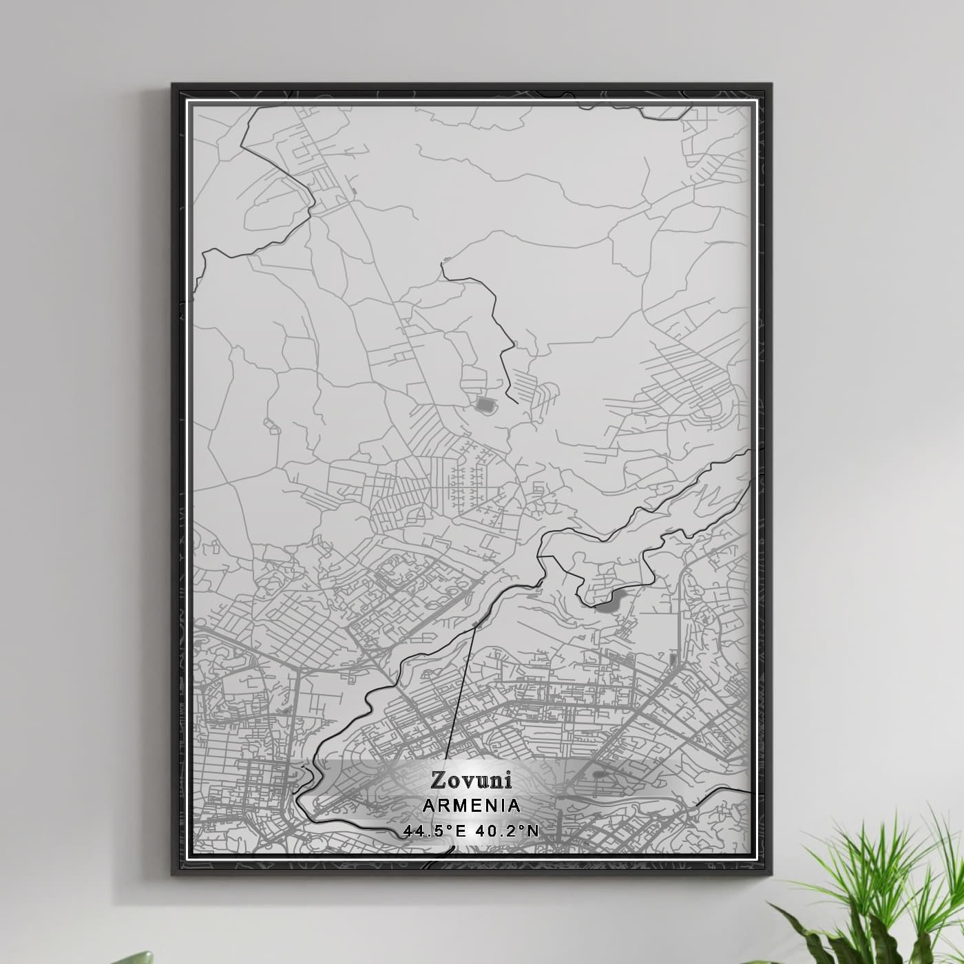 ROAD MAP OF ZOVUNI, ARMENIA BY MAPBAKES