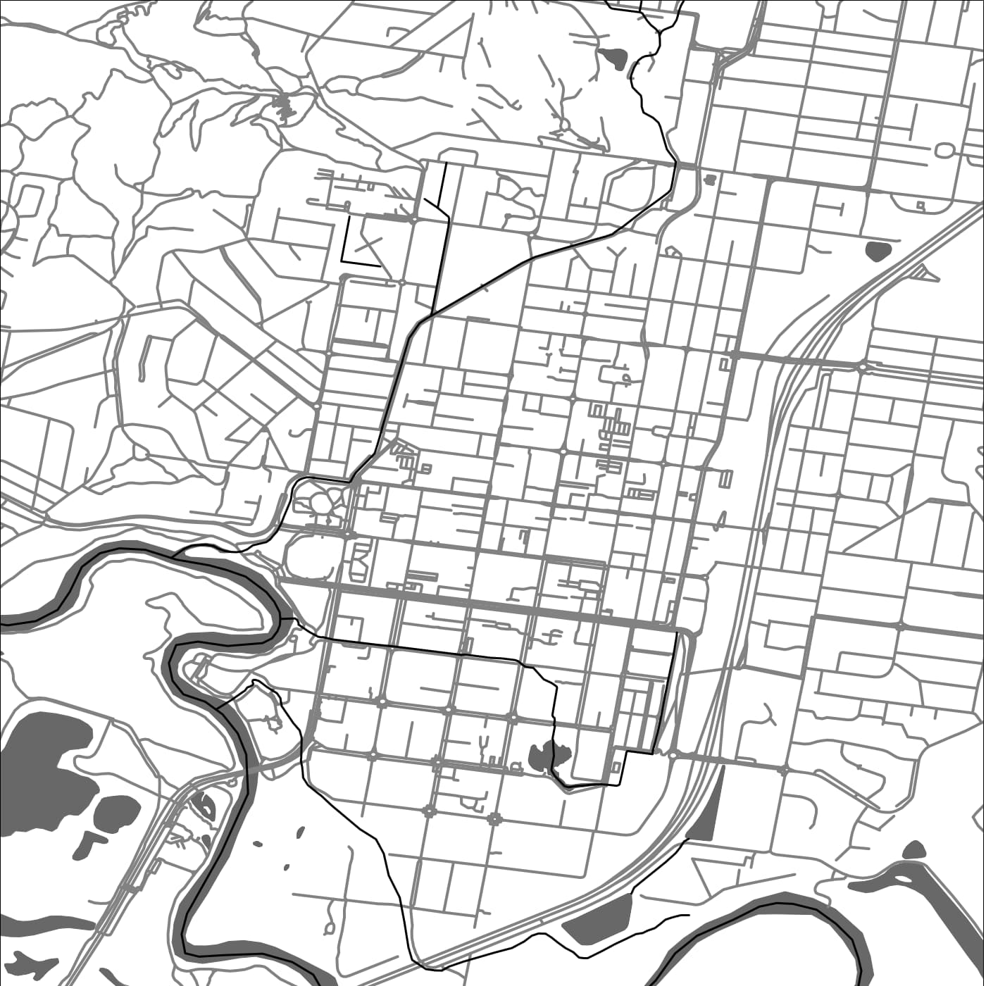 ROAD MAP OF ALBURY, AUSTRALIA BY MAPBAKES