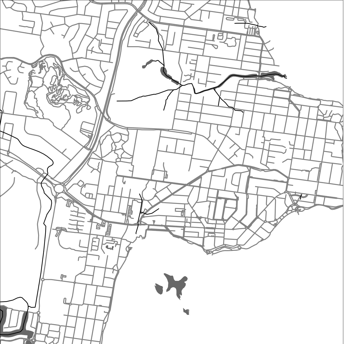 ROAD MAP OF CALOUNDRA, AUSTRALIA BY MAPBAKES