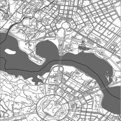 ROAD MAP OF CANBERRA, AUSTRALIA BY MAPBAKES