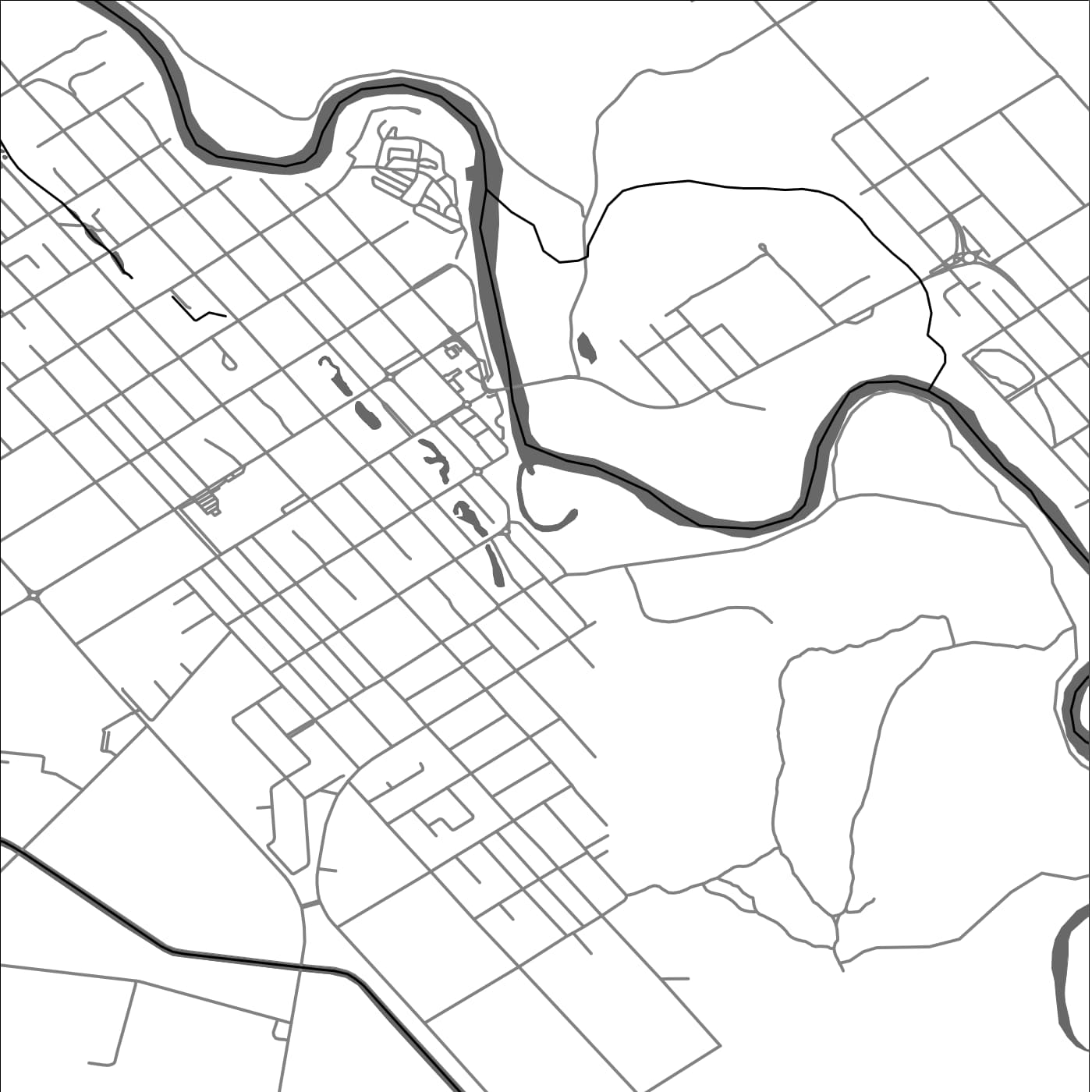 ROAD MAP OF DENILIQUIN, AUSTRALIA BY MAPBAKES