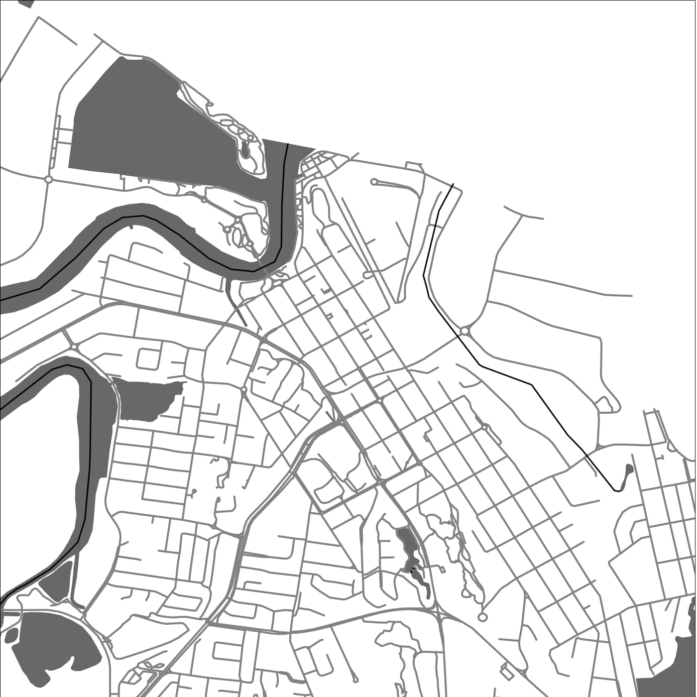 ROAD MAP OF GLADSTONE, AUSTRALIA BY MAPBAKES