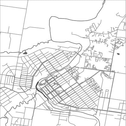 ROAD MAP OF INVERELL, AUSTRALIA BY MAPBAKES