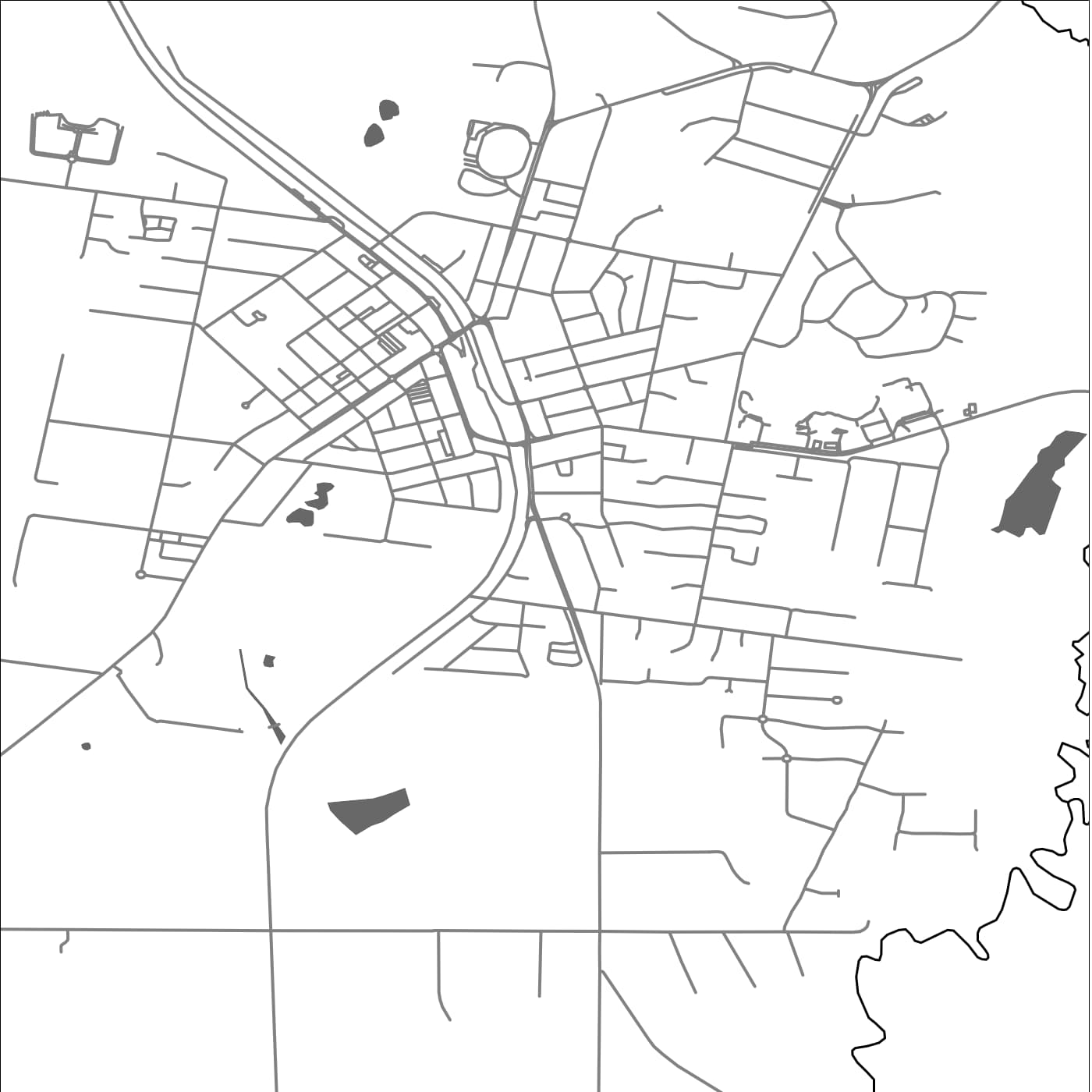 ROAD MAP OF LEONGATHA, AUSTRALIA BY MAPBAKES