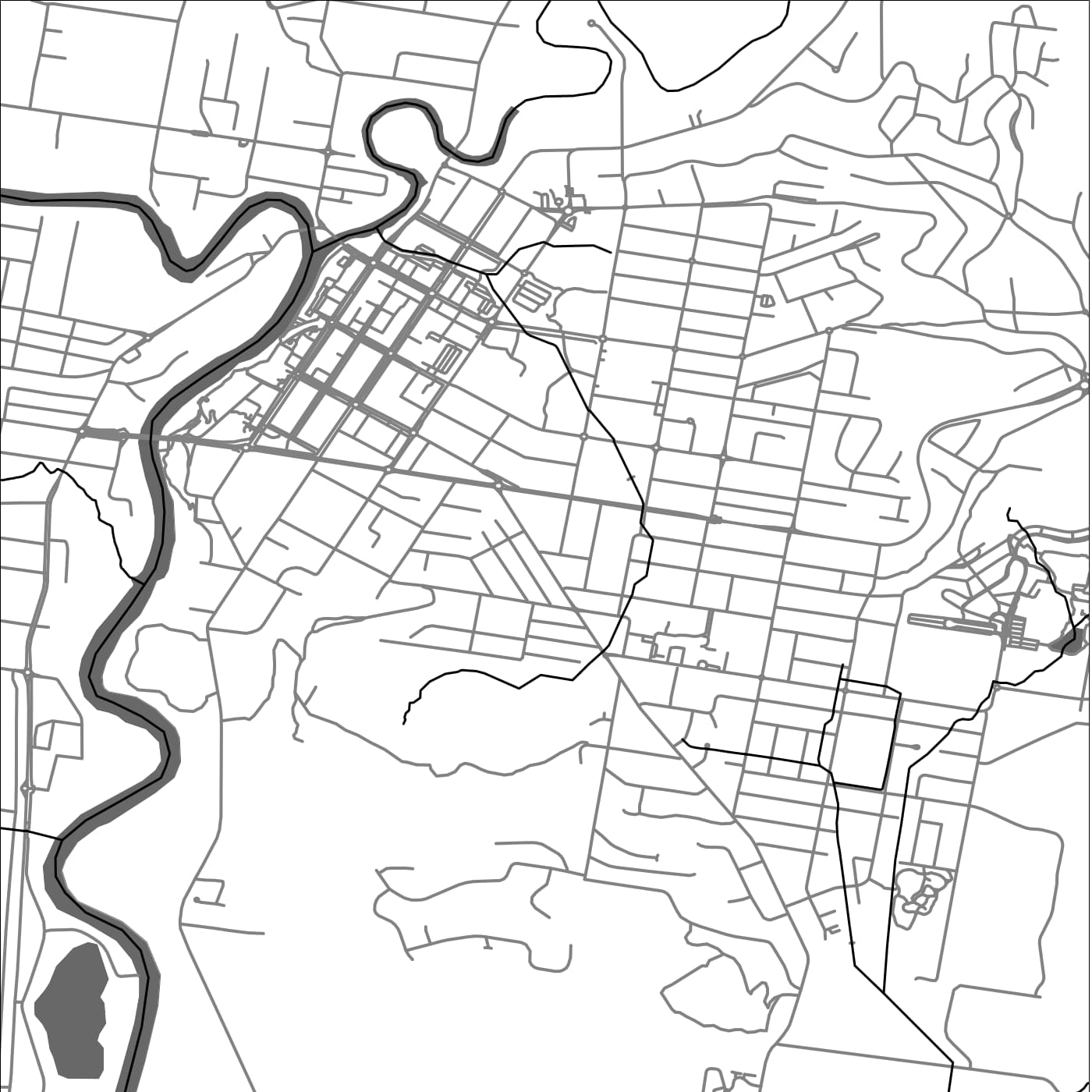 ROAD MAP OF LISMORE, AUSTRALIA BY MAPBAKES