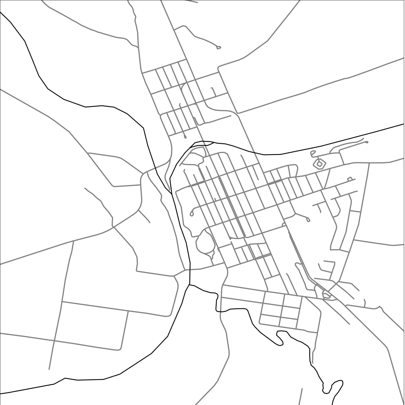 ROAD MAP OF MANILLA, AUSTRALIA BY MAPBAKES