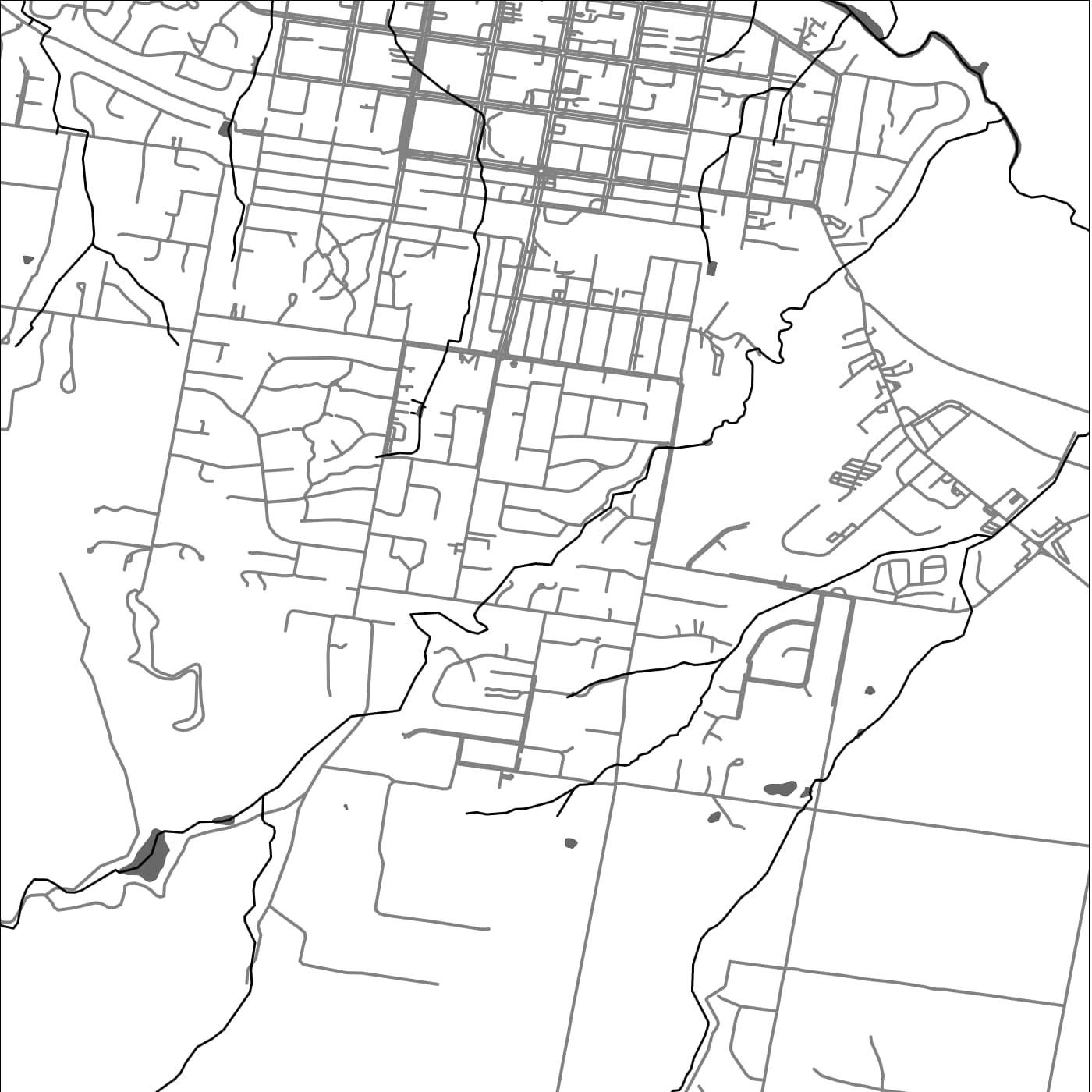 ROAD MAP OF MUDGEE, AUSTRALIA BY MAPBAKES