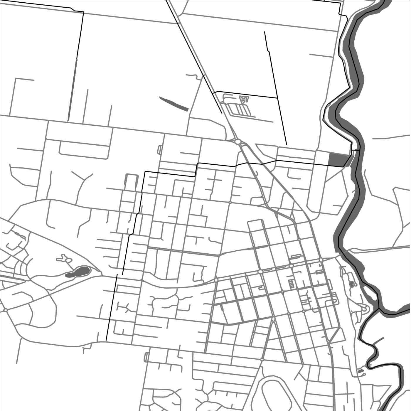 ROAD MAP OF SWAN HILL, AUSTRALIA BY MAPBAKES