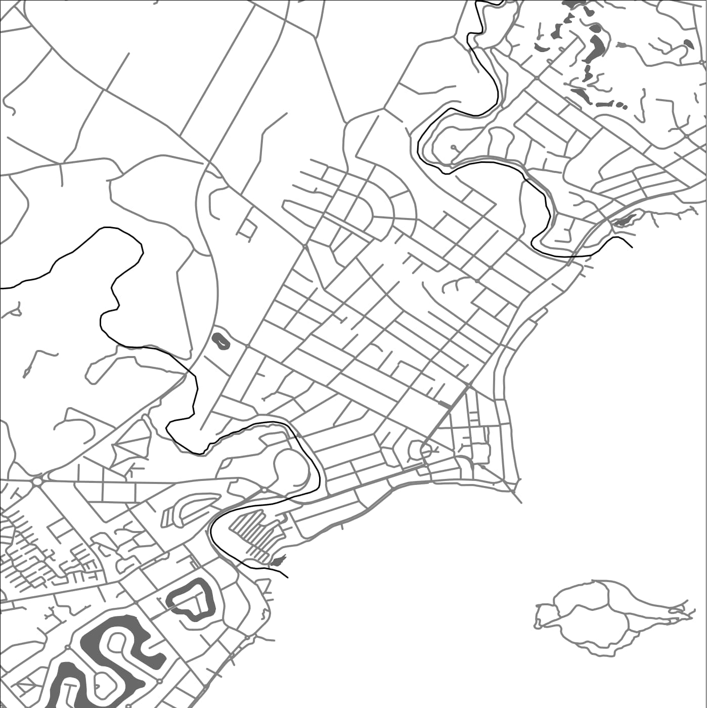 ROAD MAP OF VICTOR HARBOR, AUSTRALIA BY MAPBAKES