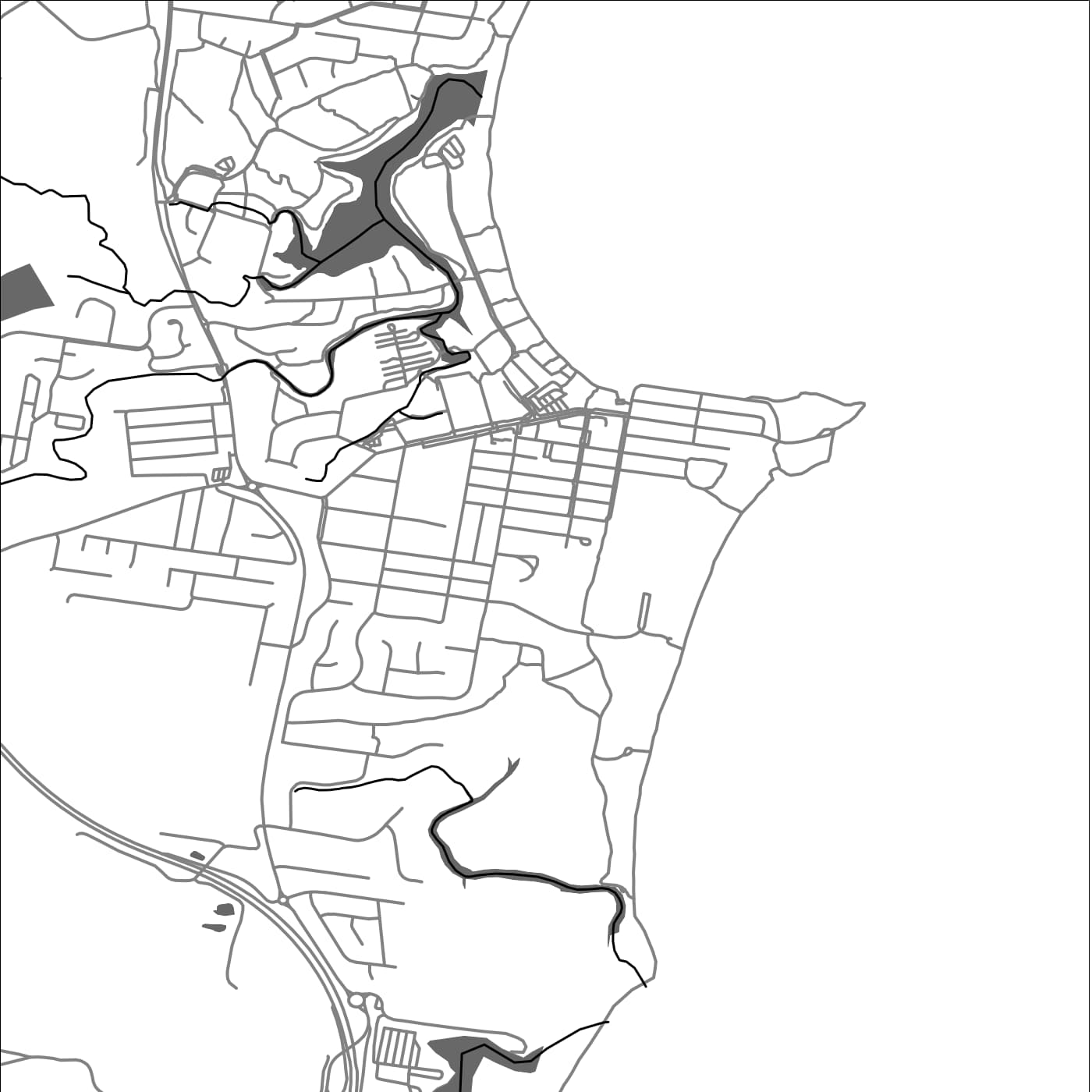 ROAD MAP OF WOOLGOOLGA, AUSTRALIA BY MAPBAKES