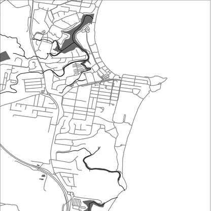 ROAD MAP OF WOOLGOOLGA, AUSTRALIA BY MAPBAKES