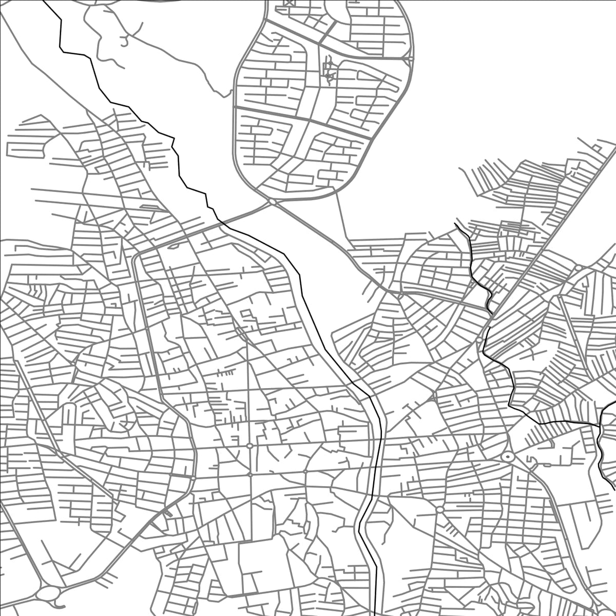 ROAD MAP OF AHAR, IRAN BY MAPBAKES