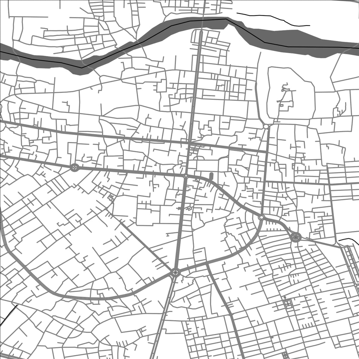 ROAD MAP OF BAM, IRAN BY MAPBAKES