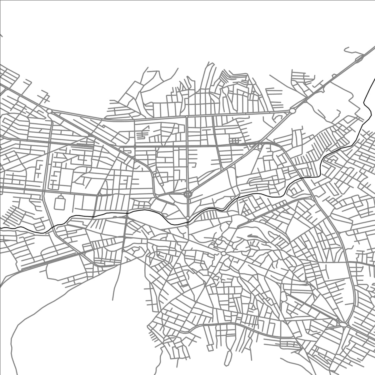 ROAD MAP OF BANEH, IRAN BY MAPBAKES