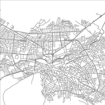ROAD MAP OF BANEH, IRAN BY MAPBAKES