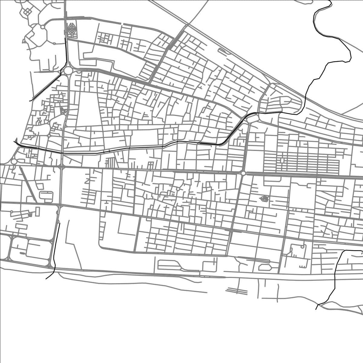 ROAD MAP OF CHABAHAR, IRAN BY MAPBAKES