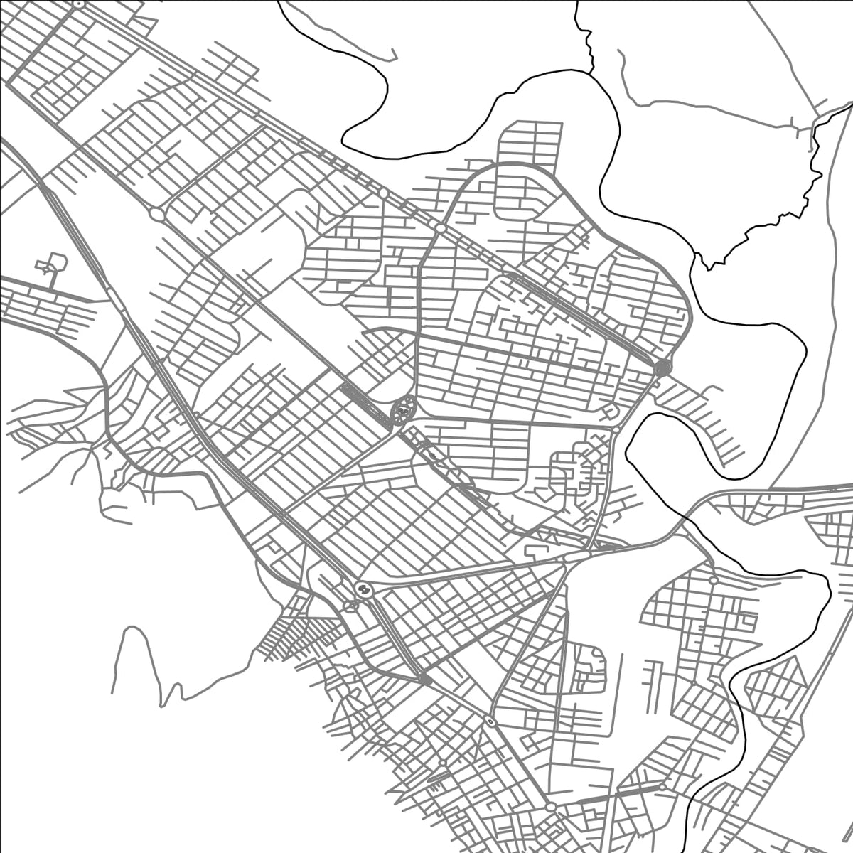 ROAD MAP OF DORUD, IRAN BY MAPBAKES