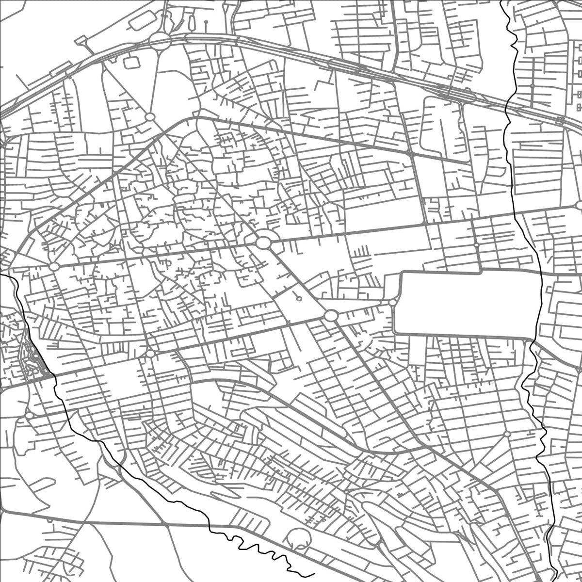 ROAD MAP OF GORGAN, IRAN BY MAPBAKES