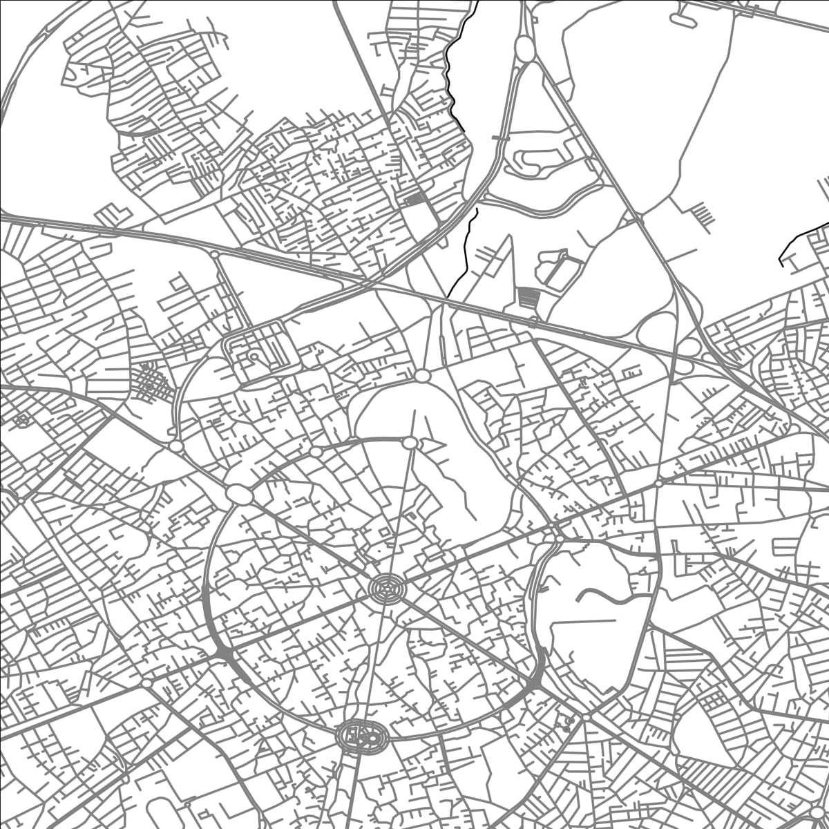 ROAD MAP OF HAMADAN, IRAN BY MAPBAKES