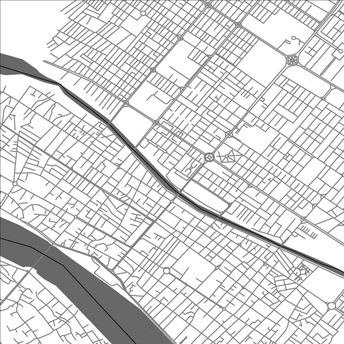 ROAD MAP OF JIROFT, IRAN BY MAPBAKES