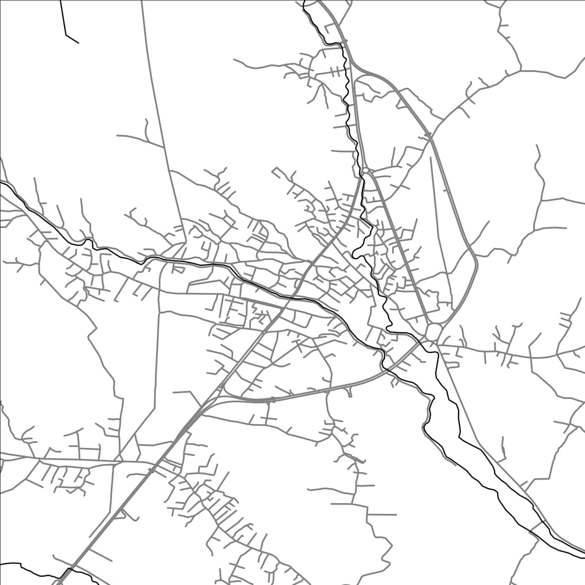 ROAD MAP OF KHOMAM, IRAN BY MAPBAKES