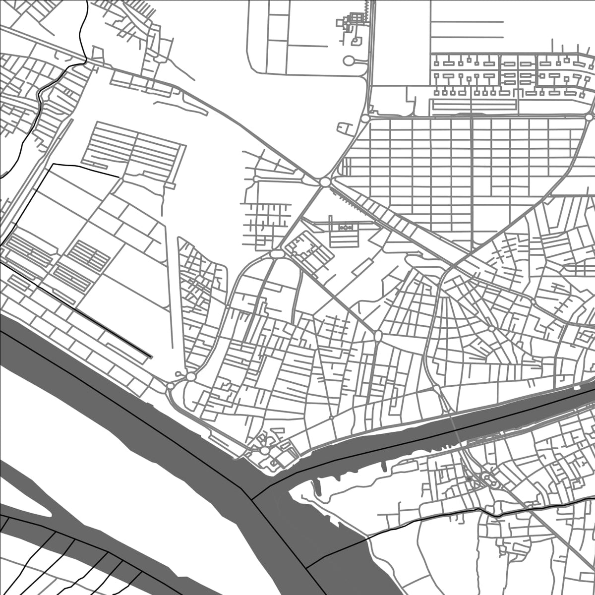 ROAD MAP OF KHORRAMSHAHR, IRAN BY MAPBAKES