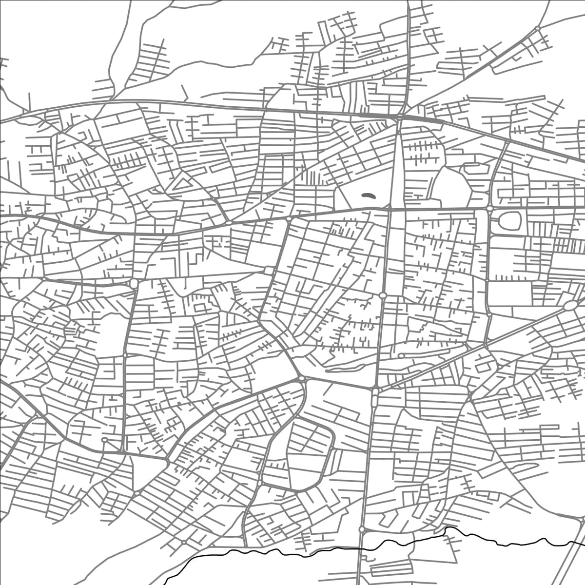 ROAD MAP OF KHOY, IRAN BY MAPBAKES